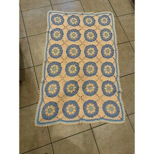 Crochet Lap Throw Blanket - Wall hanging- 56 X 35 Inches